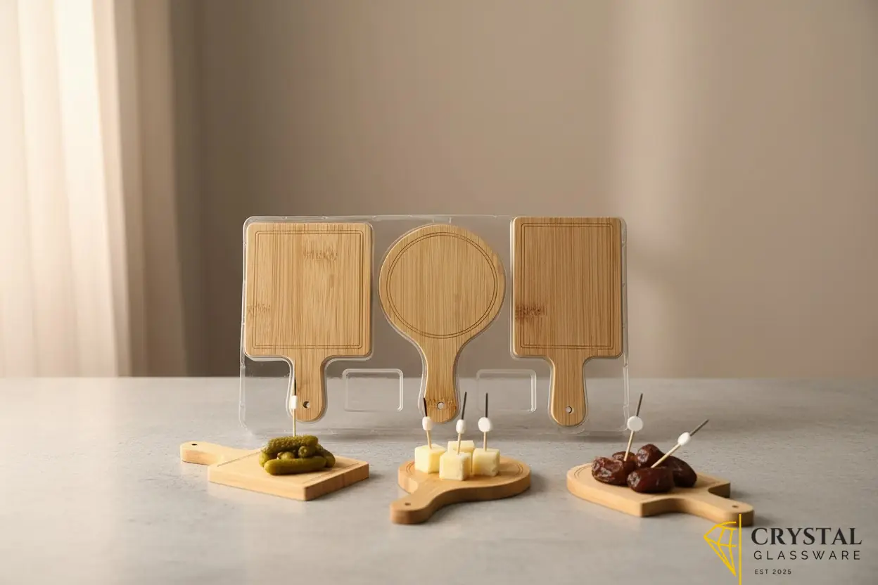 Danny Home Mini Bamboo Serving Trays 6Pcs — Crystal Glassware Pakistan